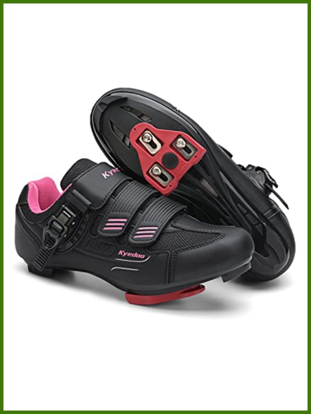 Cycling Shoes with Pre-Installed Delta Cleats Breathable Buckle Indoor Spin